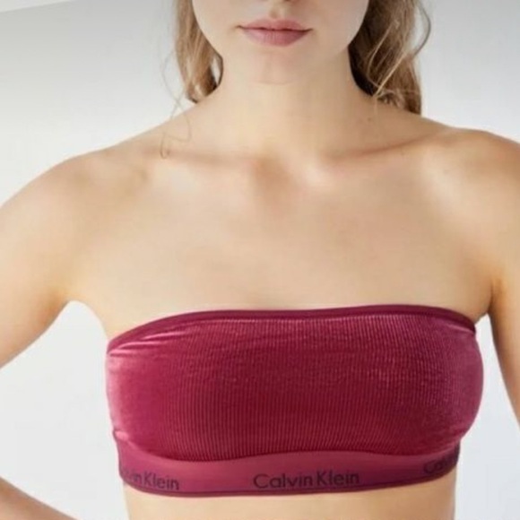 Urban Outfitters Calvin Klein  ribbed velvet bandeau large NEW - Picture 1 of 7